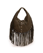 Midi Crescent Texan Bag with Fringes