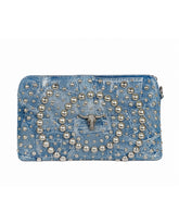 Denim Essential Rock Studded Clutch