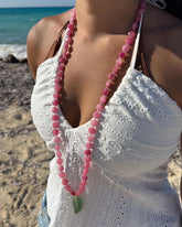 Pink Leaf Necklace