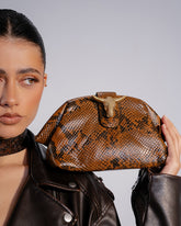 Brown Mini Nightfall Clutch
