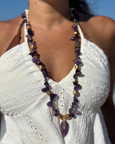 Purple Leaf Necklace