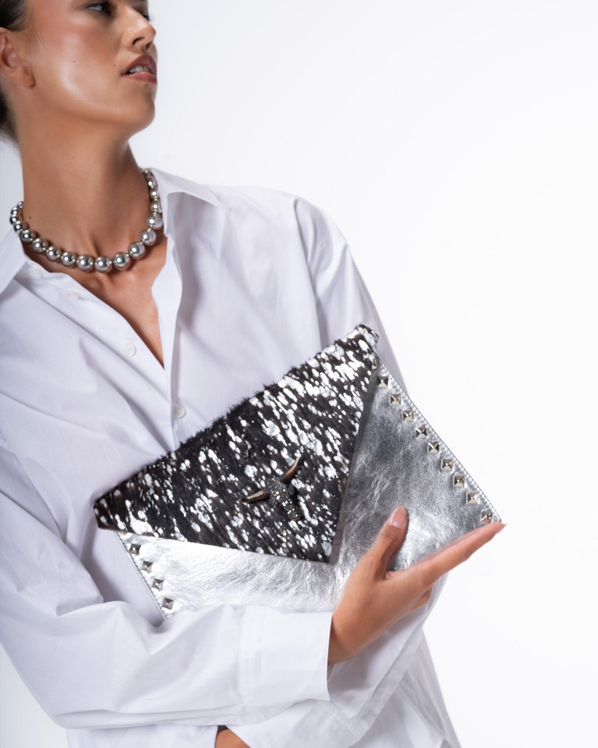 Luxe Leather Couture Clutch